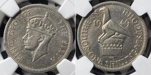 1 Shilling Southern Rhodesia (1923-1980) Kupfer/Nickel Georg VI (1895-1952)