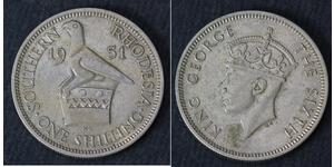 1 Shilling Southern Rhodesia (1923-1980) Kupfer/Nickel Georg VI (1895-1952)
