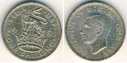 1 Shilling Vereinigtes Königreich (1922-) Kupfer/Nickel Georg VI (1895-1952)