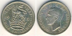1 Shilling Vereinigtes Königreich (1922-) Kupfer/Nickel Georg VI (1895-1952)