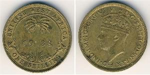 1 Shilling British West Africa (1780 - 1960) Laiton George VI (1895-1952)