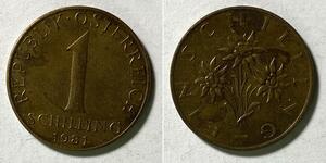 1 Shilling Republic of Austria (1955 - ) Laiton 