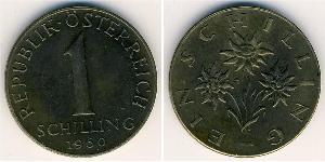 1 Shilling Republic of Austria (1955 - ) Latón 