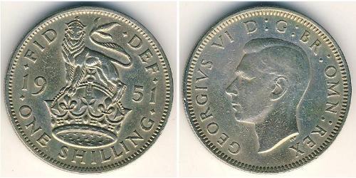 1 Shilling Reino Unido (1922-) Níquel/Cobre Jorge VI (1895-1952)