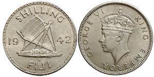 1 Shilling Fiji (1970 - ) Plata Jorge VI (1895-1952)
