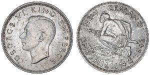 1 Shilling Nueva Zelanda Plata Jorge VI (1895-1952)