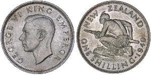 1 Shilling Nueva Zelanda Plata Jorge VI (1895-1952)