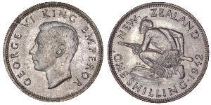 1 Shilling Nueva Zelanda Plata Jorge VI (1895-1952)