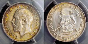 1 Shilling Reino Unido Plata Jorge V (1865-1936)