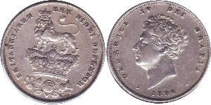 1 Shilling Reino Unido de Gran Bretaña e Irlanda (1801-1922) Plata Jorge IV (1762-1830)