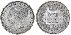 1 Shilling Reino Unido de Gran Bretaña e Irlanda (1801-1922) Plata Victoria (1819 - 1901)