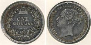 1 Shilling Reino Unido de Gran Bretaña e Irlanda (1801-1922) Plata Victoria (1819 - 1901)