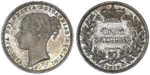 1 Shilling Reino Unido de Gran Bretaña e Irlanda (1801-1922) Plata Victoria (1819 - 1901)