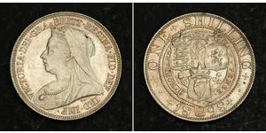 1 Shilling Reino Unido de Gran Bretaña e Irlanda (1801-1922) Plata Victoria (1819 - 1901)