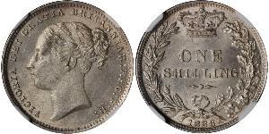 1 Shilling Reino Unido de Gran Bretaña e Irlanda (1801-1922) Plata Victoria (1819 - 1901)