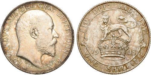1 Shilling Reino Unido de Gran Bretaña e Irlanda (1801-1922) Plata Eduardo VII (1841-1910)