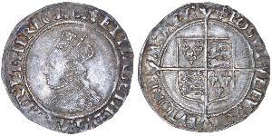 1 Shilling Reino de Inglaterra (927-1649,1660-1707) Plata Isabel I (1533-1603)