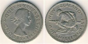 1 Shilling Nuova Zelanda Rame/Nichel Elisabetta II (1926-2022)