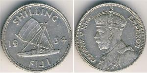 1 Shilling Fiji (1970 - ) / Britisches Weltreich (1497 - 1949) Silber George V (1865-1936)