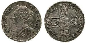1 Shilling Königreich Großbritannien (1707-1801) Silber Anne (Großbritannien)(1665-1714)
