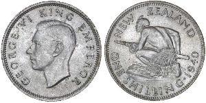1 Shilling Neuseeland Silber Georg VI (1895-1952)