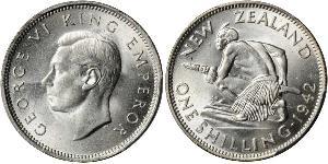 1 Shilling Neuseeland Silber Georg VI (1895-1952)