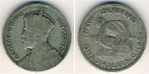1 Shilling Neuseeland Silber George V (1865-1936)