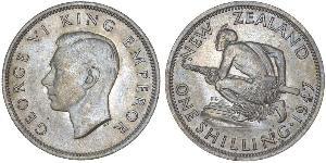 1 Shilling Neuseeland Silber Georg VI (1895-1952)