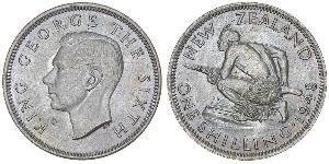 1 Shilling Neuseeland Silber Georg VI (1895-1952)