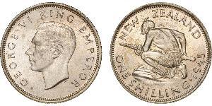 1 Shilling Neuseeland Silber Georg VI (1895-1952)