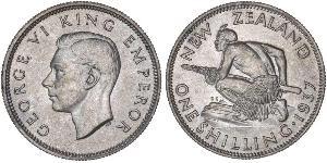 1 Shilling Neuseeland Silber Georg VI (1895-1952)