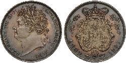 1 Shilling Vereinigtes Königreich von Großbritannien und Irland (1801-1922) Silber Georg IV (1762-1830)