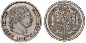 1 Shilling Vereinigtes Königreich von Großbritannien und Irland (1801-1922) Silber Georg III (1738-1820)