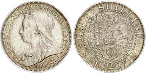 1 Shilling Vereinigtes Königreich von Großbritannien und Irland (1801-1922) Silber Victoria (1819 - 1901)
