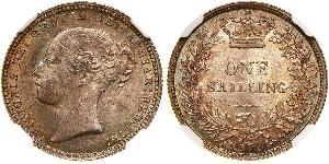 1 Shilling Vereinigtes Königreich von Großbritannien und Irland (1801-1922) Silber Victoria (1819 - 1901)