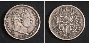 1 Shilling Vereinigtes Königreich von Großbritannien und Irland (1801-1922) Silber Georg III (1738-1820)