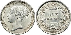 1 Shilling Vereinigtes Königreich von Großbritannien und Irland (1801-1922) Silber Victoria (1819 - 1901)