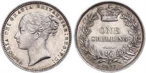 1 Shilling Vereinigtes Königreich von Großbritannien und Irland (1801-1922) Silber Victoria (1819 - 1901)