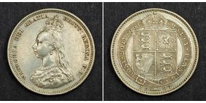 1 Shilling Vereinigtes Königreich von Großbritannien und Irland (1801-1922) Silber Victoria (1819 - 1901)