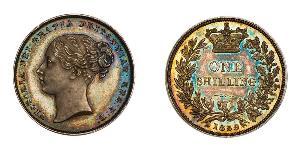 1 Shilling Vereinigtes Königreich von Großbritannien und Irland (1801-1922) Silber Victoria (1819 - 1901)