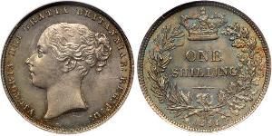 1 Shilling Vereinigtes Königreich von Großbritannien und Irland (1801-1922) Silber Victoria (1819 - 1901)