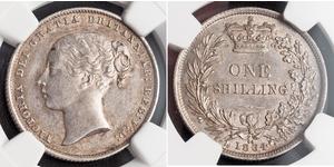 1 Shilling Vereinigtes Königreich von Großbritannien und Irland (1801-1922) Silber Victoria (1819 - 1901)