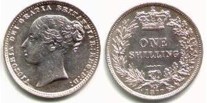 1 Shilling Vereinigtes Königreich von Großbritannien und Irland (1801-1922) Silber Victoria (1819 - 1901)