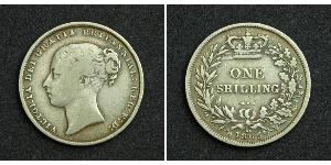 1 Shilling Vereinigtes Königreich von Großbritannien und Irland (1801-1922) Silber Victoria (1819 - 1901)