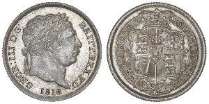 1 Shilling Vereinigtes Königreich von Großbritannien und Irland (1801-1922) Silber Georg III (1738-1820)
