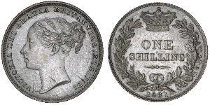 1 Shilling Vereinigtes Königreich von Großbritannien und Irland (1801-1922) Silber Victoria (1819 - 1901)