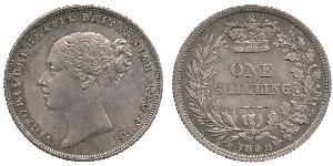 1 Shilling Vereinigtes Königreich von Großbritannien und Irland (1801-1922) Silber Victoria (1819 - 1901)