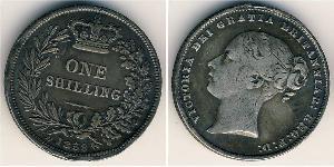 1 Shilling Vereinigtes Königreich von Großbritannien und Irland (1801-1922) Silber Victoria (1819 - 1901)