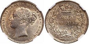 1 Shilling Vereinigtes Königreich von Großbritannien und Irland (1801-1922) Silber Victoria (1819 - 1901)