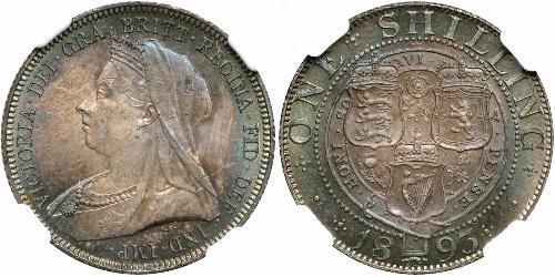1 Shilling Vereinigtes Königreich von Großbritannien und Irland (1801-1922) Silber Victoria (1819 - 1901)
